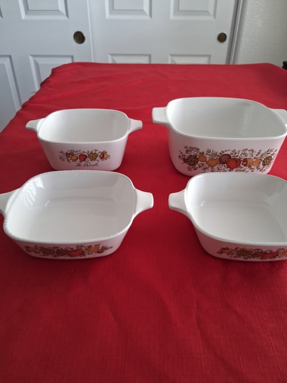 Vintage Corning Ware Spice of Life - 4 piece set